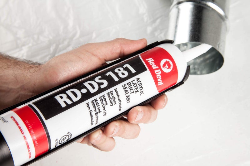 Red Devil 0846DS RD-DS 181 Acrylic Latex Duct Sealant, 10.1 oz, Gray, 12 Pack - Image 4